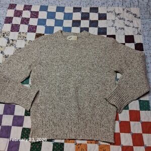 Vintage Winona Knits Wool Sweater Womens Large Gray Crew Neck 70s 80s